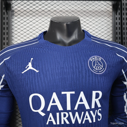 Camisola Manga Comprida FC Paris Saint-Germain 2024-25 Alternativa Azul Versão Jogador