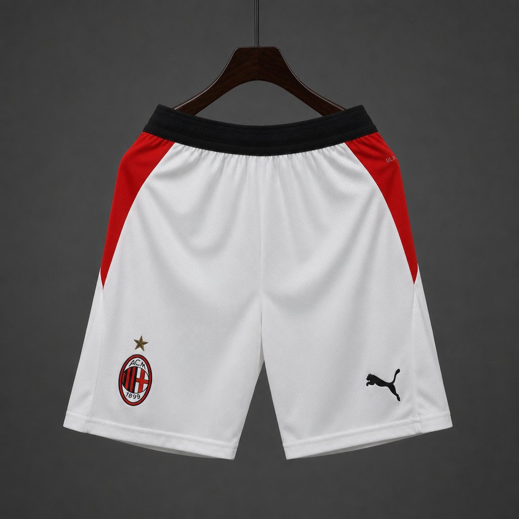 Calções AC Milan 2026-27 Alternativos Brancos