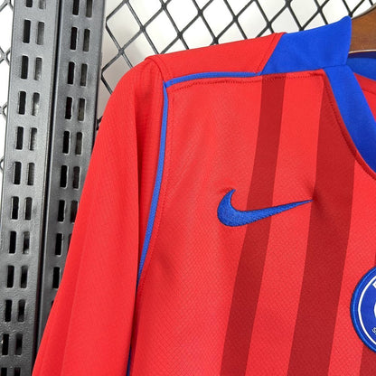 Camisola Manga Comprida FC Paris Saint-Germain 2025-26 Alternativa Vermelha Versão Adepto