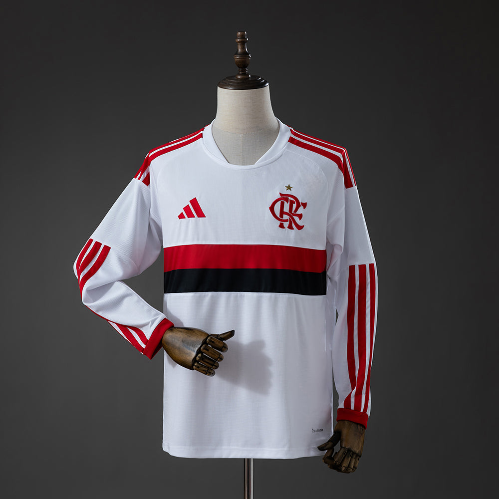 Camisola Manga Comprida CR Flamengo 2026-27 Alternativa Branca Versão Adepto