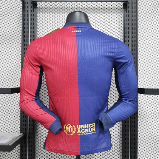 Camisola Manga Comprida FC Barcelona 2024-25 Principal Versão Jogador