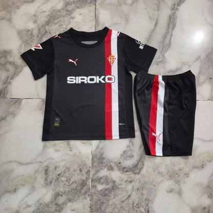 Kit Criança Real Sporting de Gijón 2025-26 Alternativo