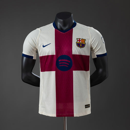 Camisola FC Barcelona 2026-27 Alternativa Creme Versão Jogador