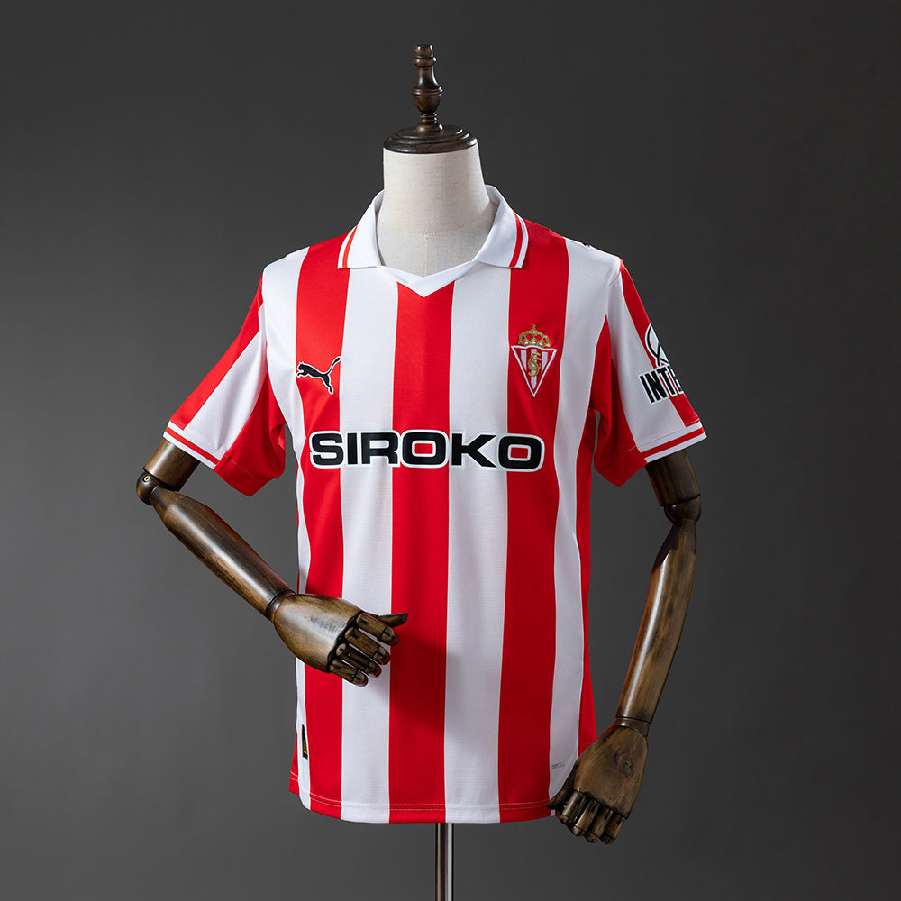 Camisola Real Sporting de Gijón 2025-26 Principal Versão Adepto