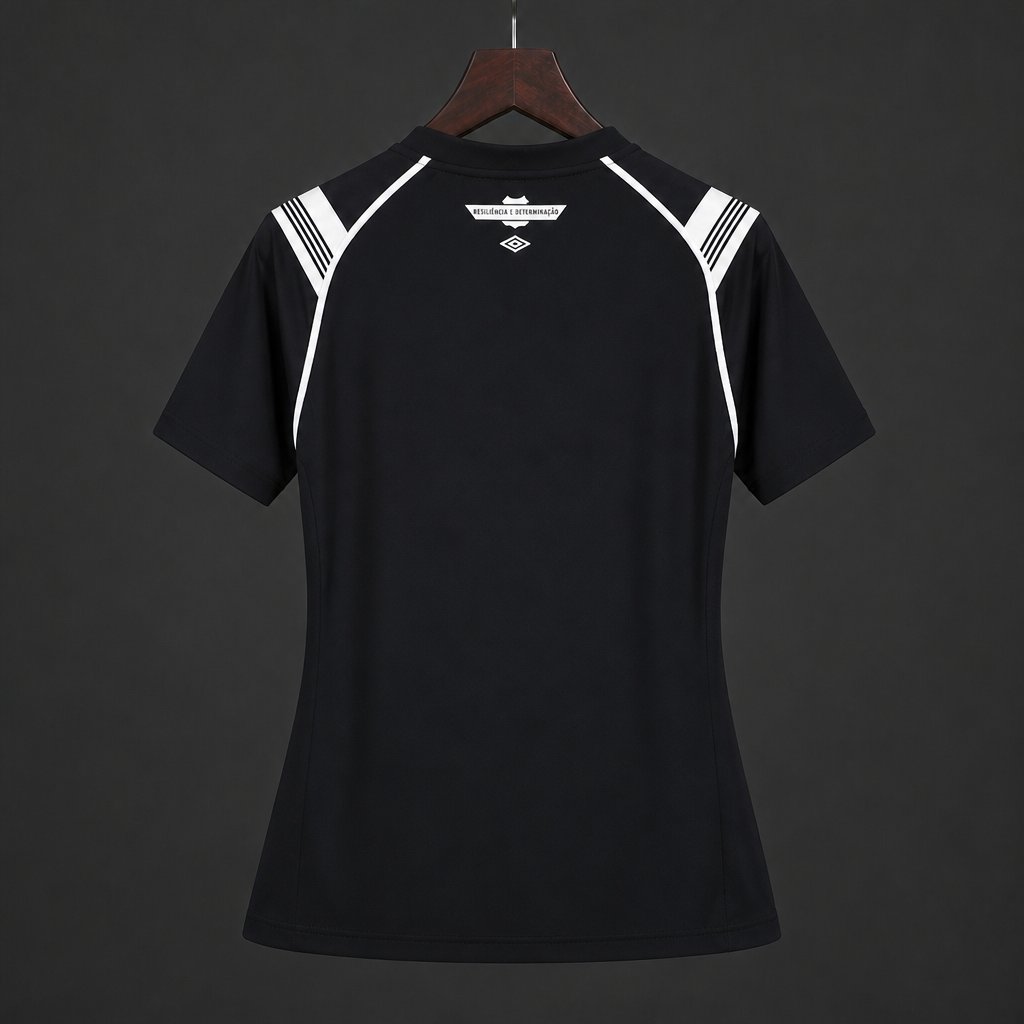 Camisola Santos FC 2026-27 Alternativa Preta Lisa Versão Mulher
