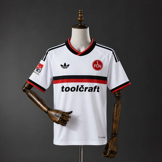 Camisola 1.FC Nuremberg 2026-27 Alternativa Branca Versão Adepto