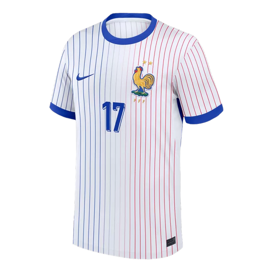 Camisola França 2024 Alternativa Branca Versão Adepto SALIBA #17