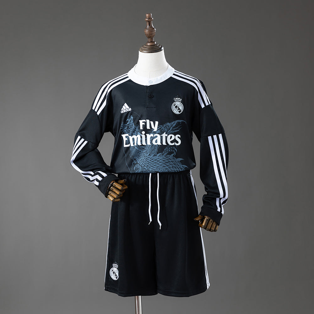 Kit Criança Manga Comprida Real Madrid CF 2014-15 Alternativo