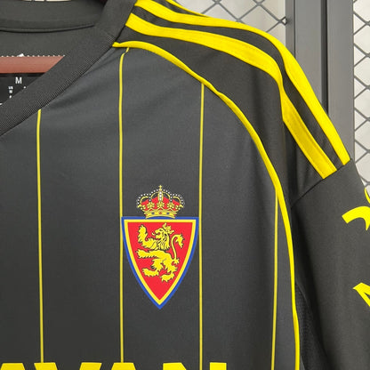 Camisola Real Saragoça 2025-26 Alternativa Preta Versão Adepto