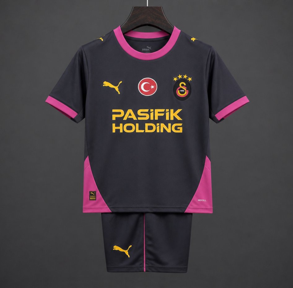Kit Criança Galatasaray 2026-27 Alternativo Preto
