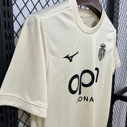 Camisola AS Monaco 2025-26 Alternativa Amarela Versão Adepto