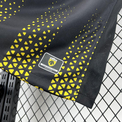 Camisola AEK Atenas 2025-26 Alternativa Preta Versão Adepto
