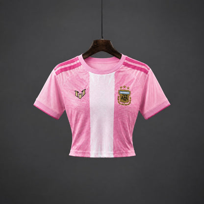 Crop Top Mulher Argentina 2026 Edição Messi Tribute