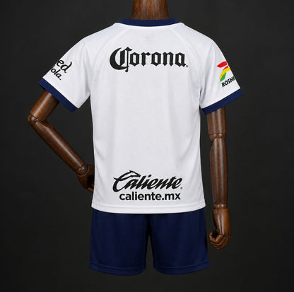 Kit Criança Deportivo Toluca 2026-27 Alternativo Branco