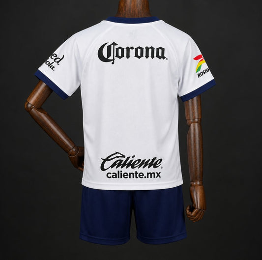 Kit Criança Deportivo Toluca 2026-27 Alternativo Branco