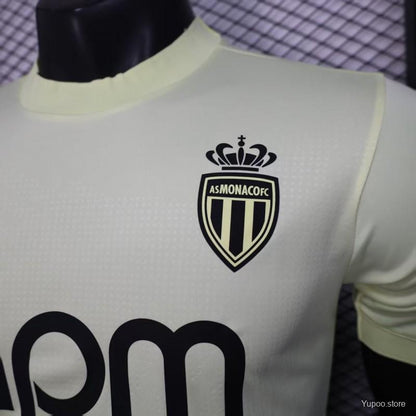 Camisola AS Monaco 2025-26 Alternativa Amarela Versão Jogador