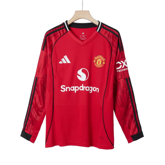 Camisola Manga Comprida M-United 2025-26 Principal Versão Adepto