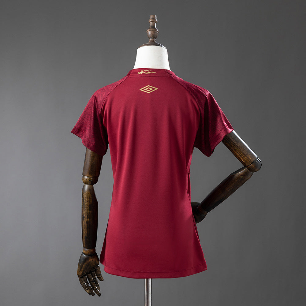 Camisola Fluminense FC 2025-26 Alternativa Vermelha Lisa Versão Mulher
