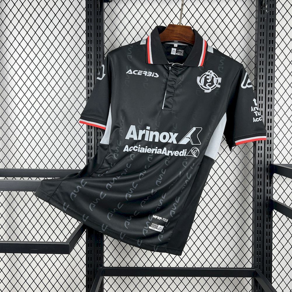 Camisola US Cremonese 2025-26 Alternativa Preta Versão Adepto