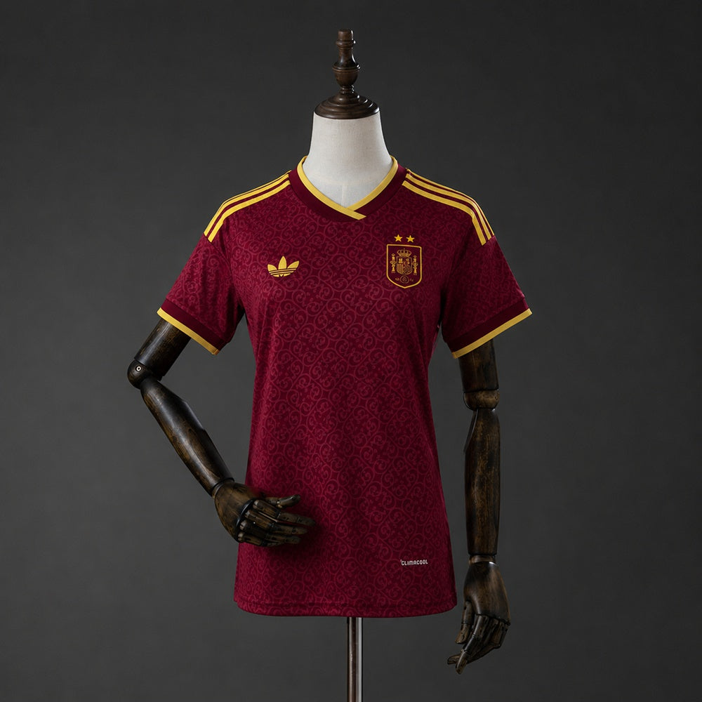 Camisola Espanha 2026 Edição Especial 2 Estrelas Versão Mulher