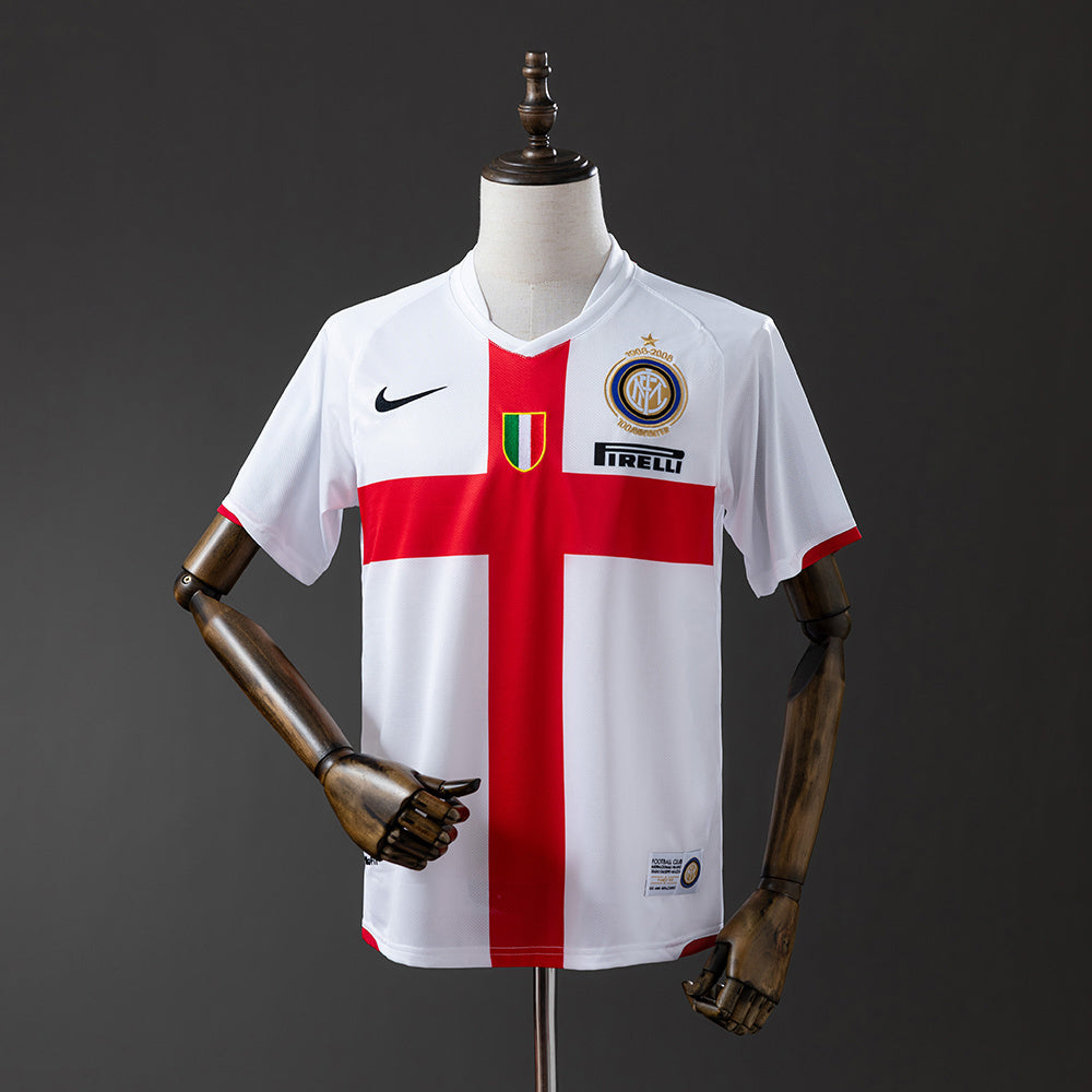 Camisola Inter Milão 2007-08 Alternativa Branca Versão Adepto