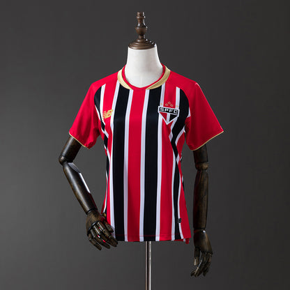 Camisola São Paulo FC 2025-26 Alternativa Riscas Lisa Versão Mulher