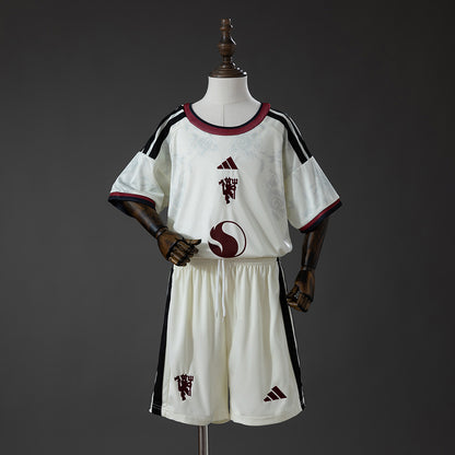Kit Criança M-UNITED 2026-27 Alternativo Branco