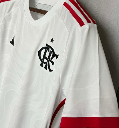 Camisola Flamengo 2024-25 Alternativa Branca Versão Adepto