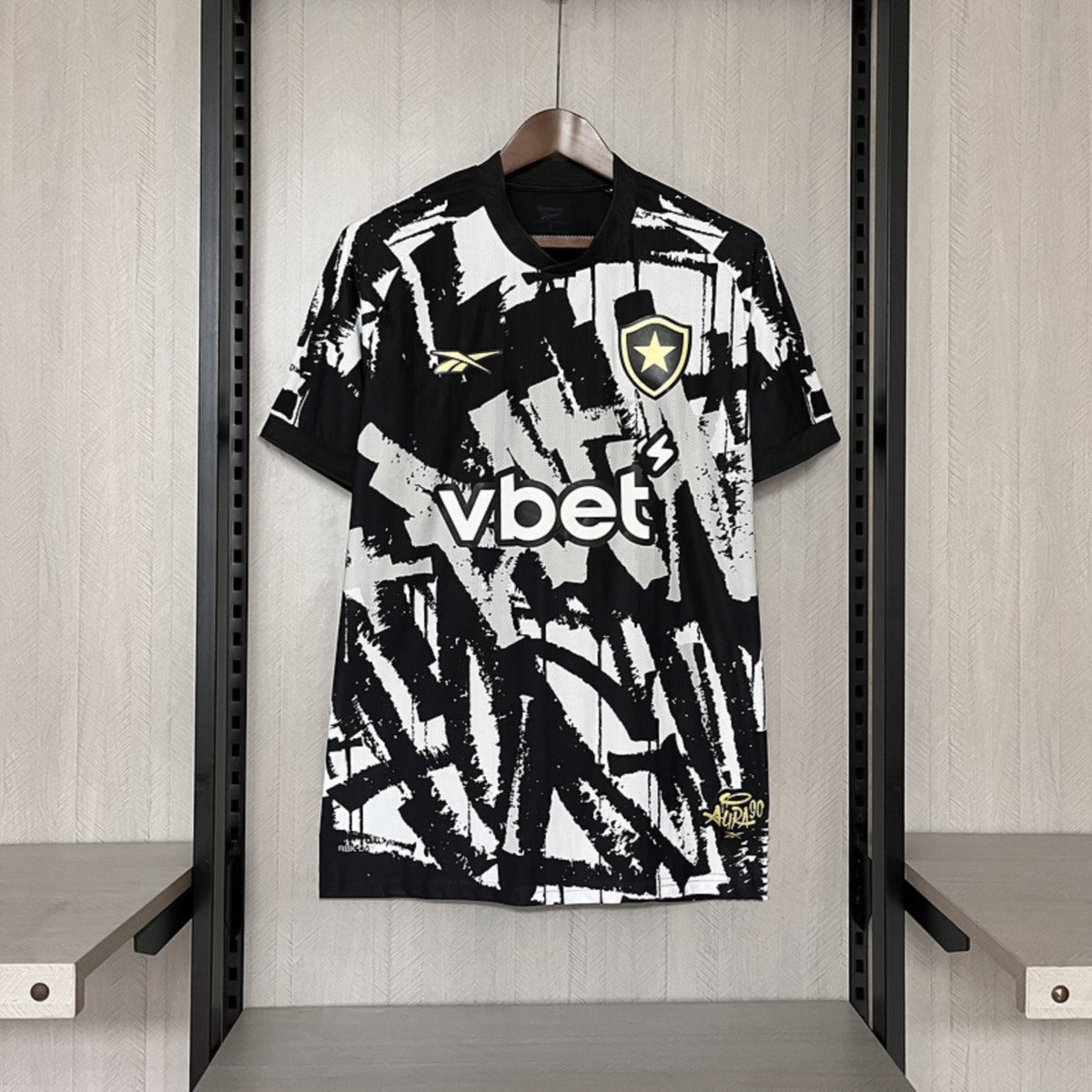 Camisola Botafogo-RJ 2025-26 Alternativa Preta/Branca Versão Adepto
