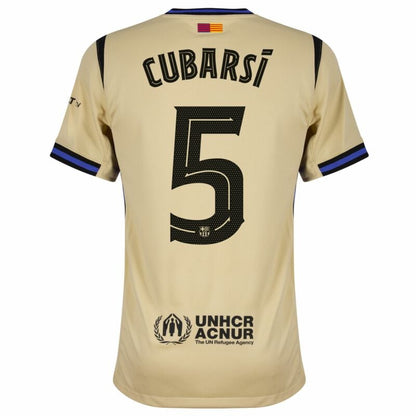 Camisola FC Barcelona 2025-26 Alternativa Amarela UCL Versão Adepto CUBARSÍ #5