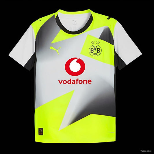 Camisola Borussia Dortmund 2025-26 Alternativa Cinzenta Versão Adepto