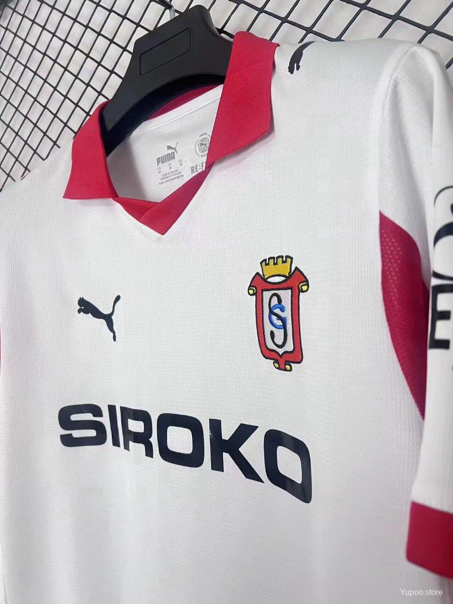 Camisola Real Sporting de Gijón 2025-26 Alternativa Branca Versão Adepto