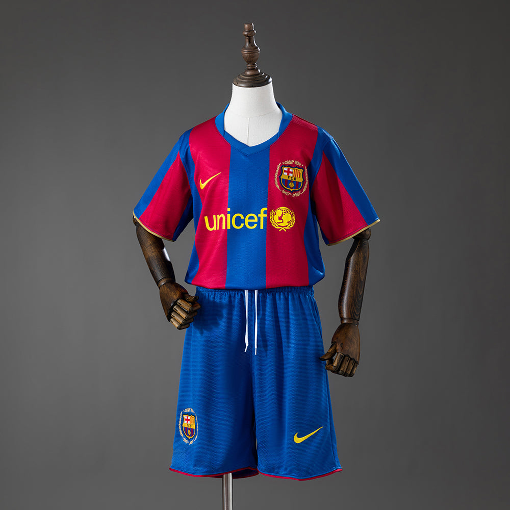 Kit Criança FC Barcelona 2007-08 Principal
