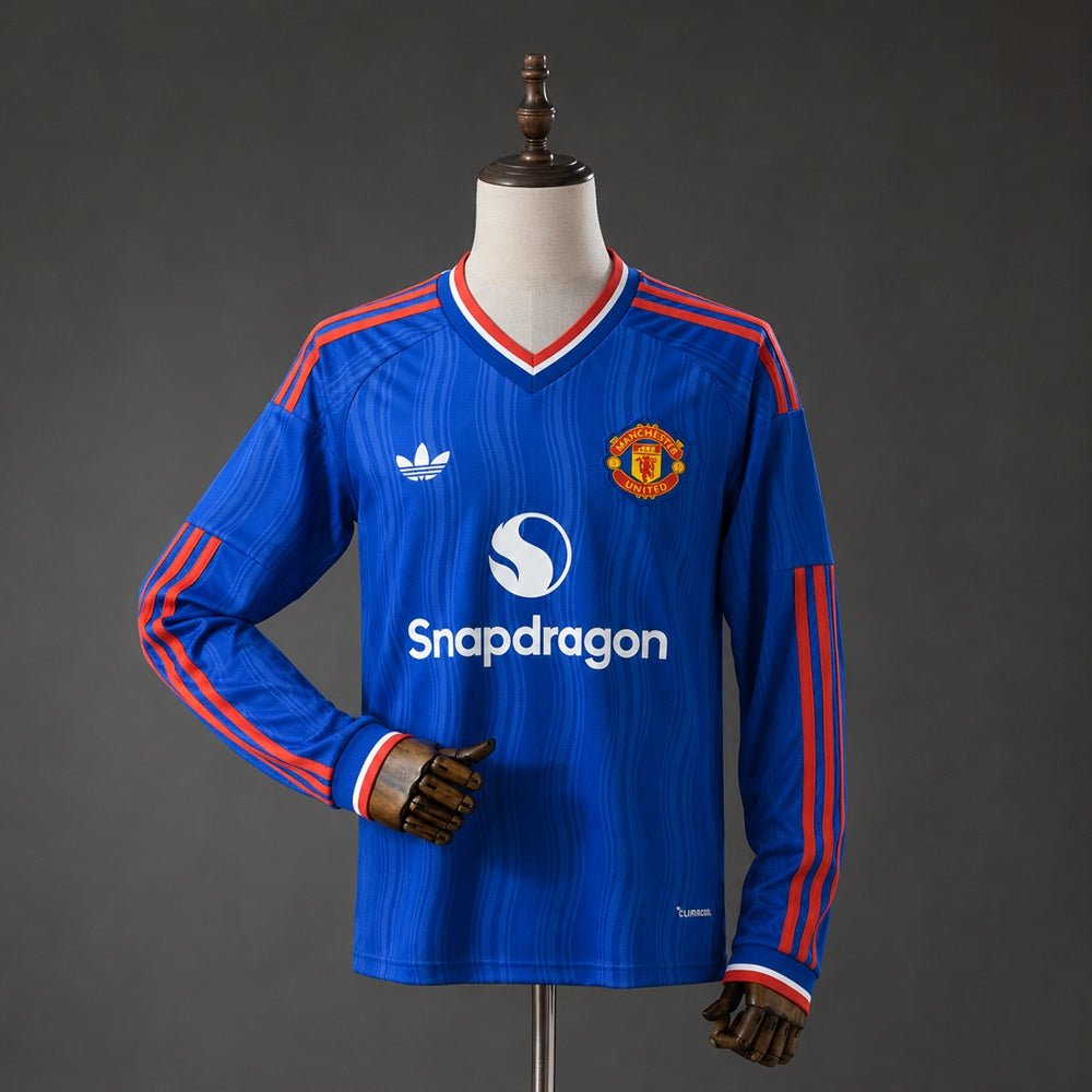 Camisola Manga Comprida M-UNITED 2026-27 Alternativa Azul Versão Adepto