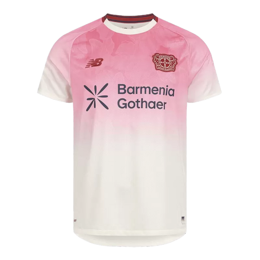 Camisola Bayer 04 Leverkusen 2025-26 Alternativa Rosa Versão Adepto