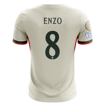 Camisola CHE 2025-26 Alternativa Branca CWC Versão Adepto ENZO #8