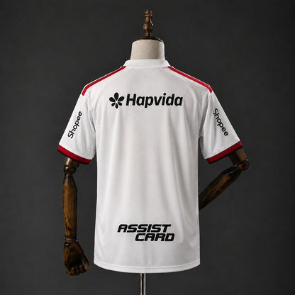Camisola CR Flamengo 2026-27 Alternativa Branca Versão Adepto Todos Patrocinadores