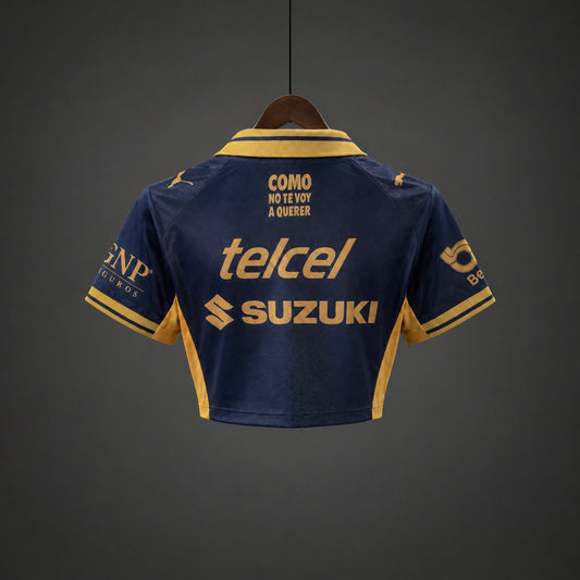 Crop Top Mulher UNAM Pumas 2026-27 Alternativa Azul