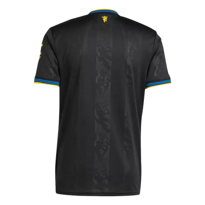 Camisola M-United 2025-26 Alternativa Preta Versão Adepto