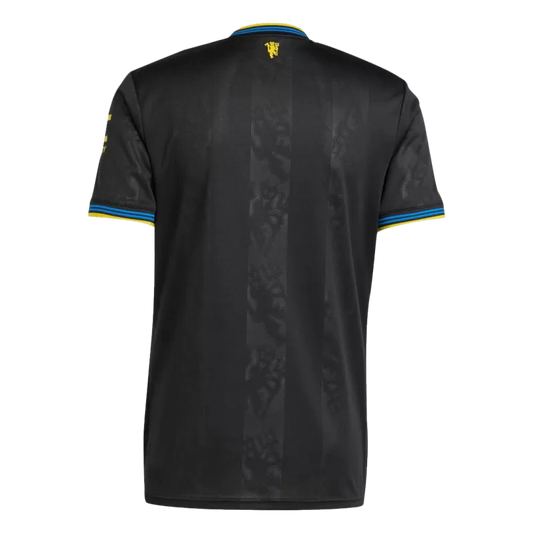 Camisola M-United 2025-26 Alternativa Preta Versão Adepto