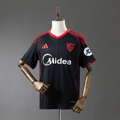 Camisola Sevilha FC 2025-26 Alternativa Preta Versão Adepto