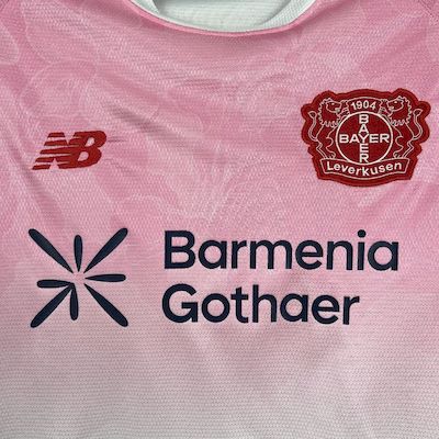 Camisola Bayer 04 Leverkusen 2025-26 Alternativa Rosa Versão Adepto