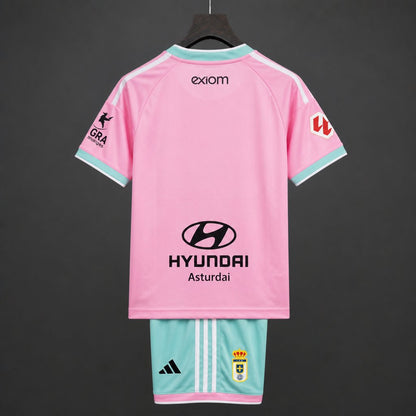 Kit Criança Real Oviedo 2026-27 Alternativo Rosa