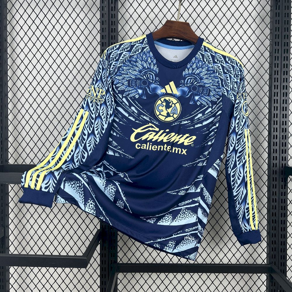 Camisola Manga Comprida CF America 2025-26 Alternativa Azul Versão Adepto