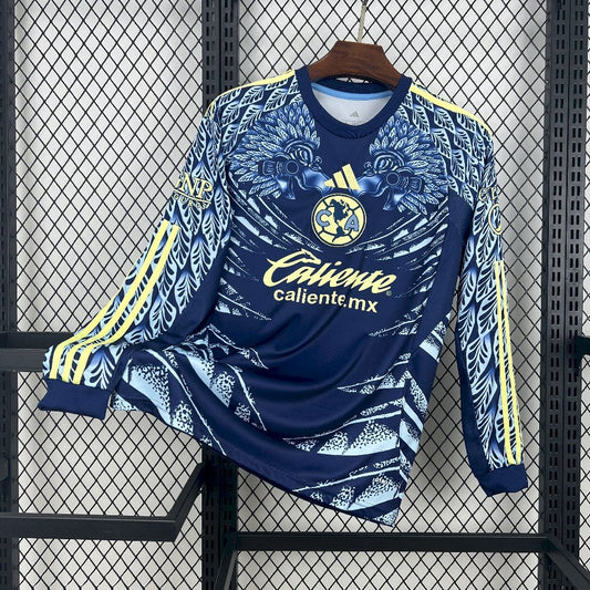 Camisola Manga Comprida CF America 2025-26 Alternativa Azul Versão Adepto