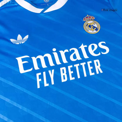 Camisola Manga Comprida Real Madrid CF 2025-26 Alternativa Azul Versão Adepto