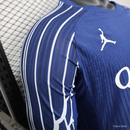 Camisola Manga Comprida FC Paris Saint-Germain 2024-25 Alternativa Azul Versão Jogador