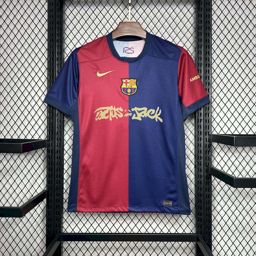 Camisola Barcelona 2025-26  Edição Travis Scott Versão Adepto