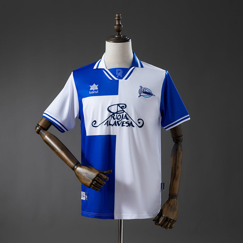 Camisola Deportivo Alaves 2000-01 Principal Versão Adepto