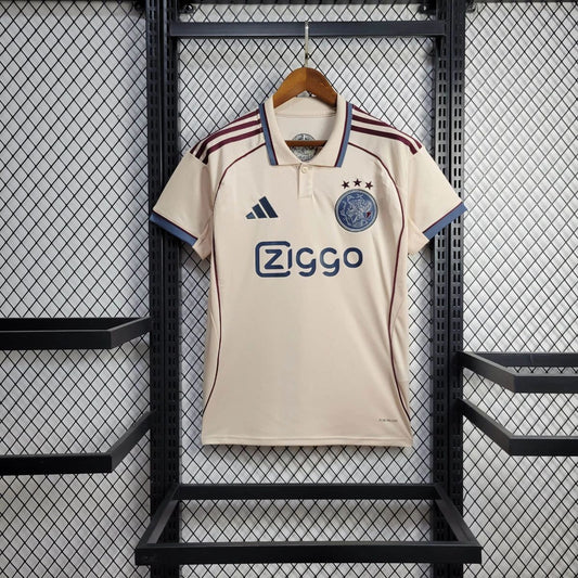Camisola AFC Ajax 2025-26 Alternativa Amarela Versão Adepto
